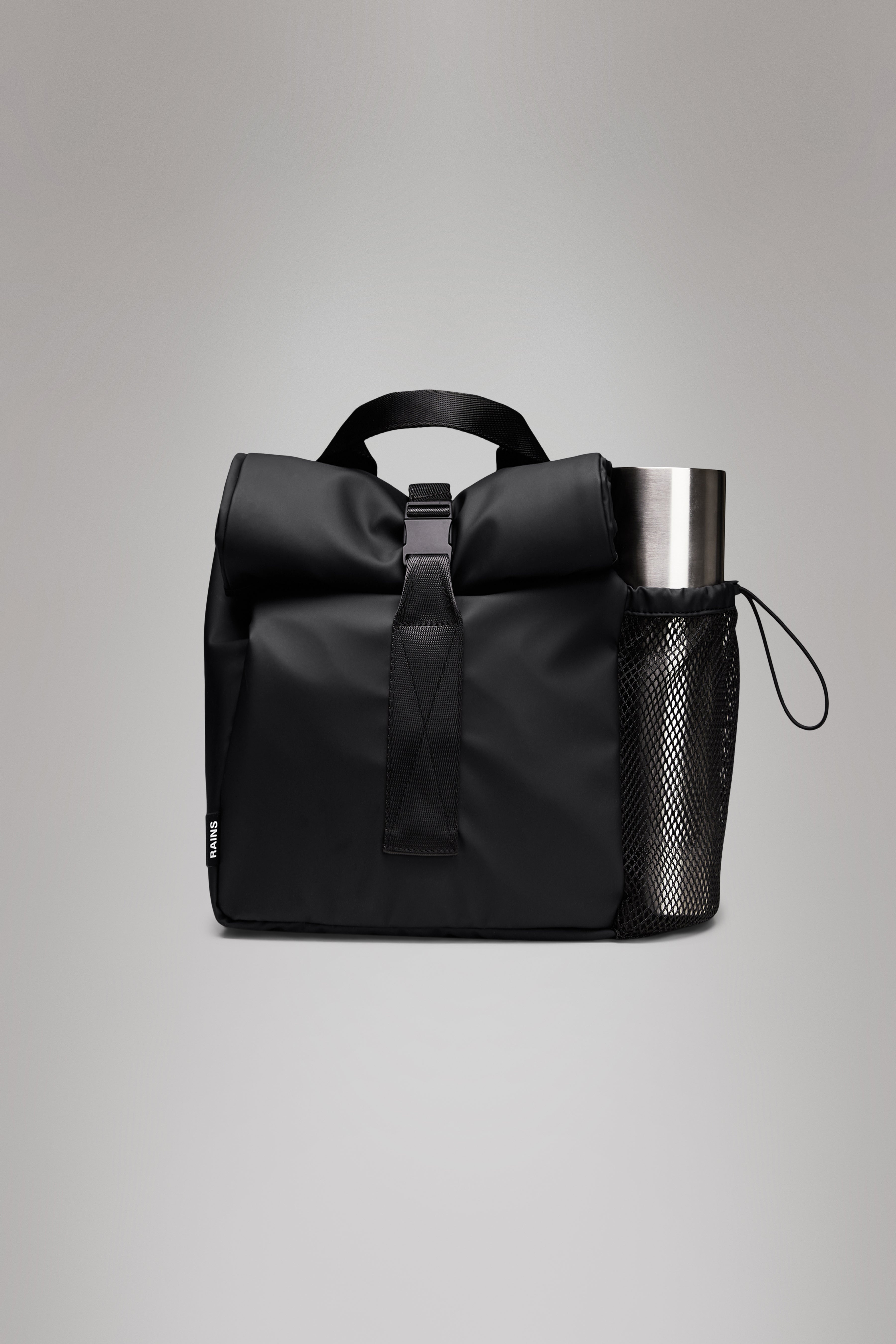 RAINS Lunch Bag Large Black 8L H38 x D14 x W24 cm Personal Storage